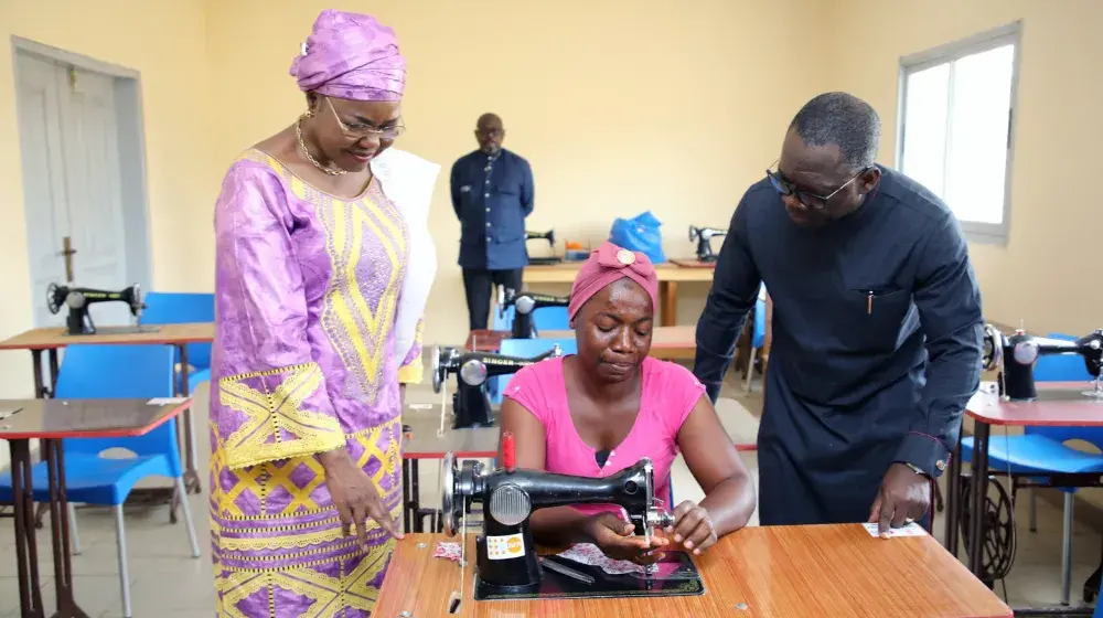 Le Directeur Régional en visite de terrain à Bouna, au nord-est de la Côte d’Ivoire, pour apprécier les progrès des interventions de l’UNFPA dans la région